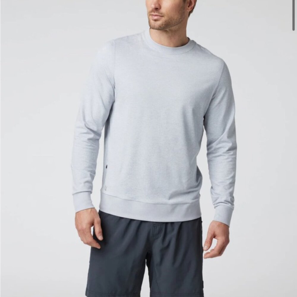 Vuori Ponto Performance Crew long sleeve lightweight sweatshirt size medium